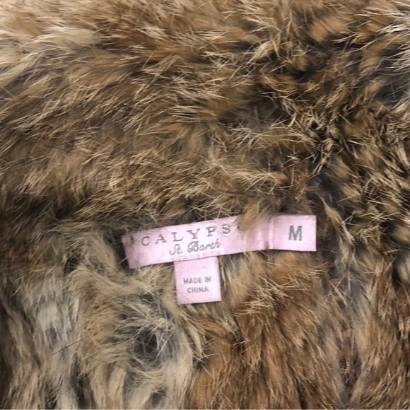 Calypso st Barth rabbit fur vest size M - Picture 3 of 6